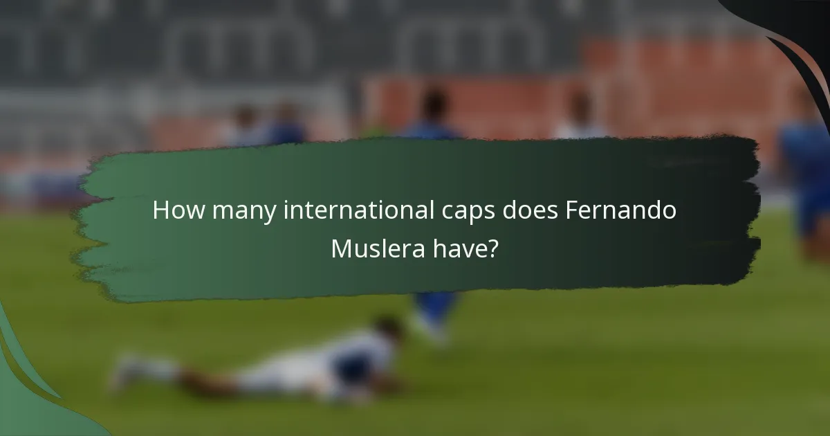 How many international caps does Fernando Muslera have?